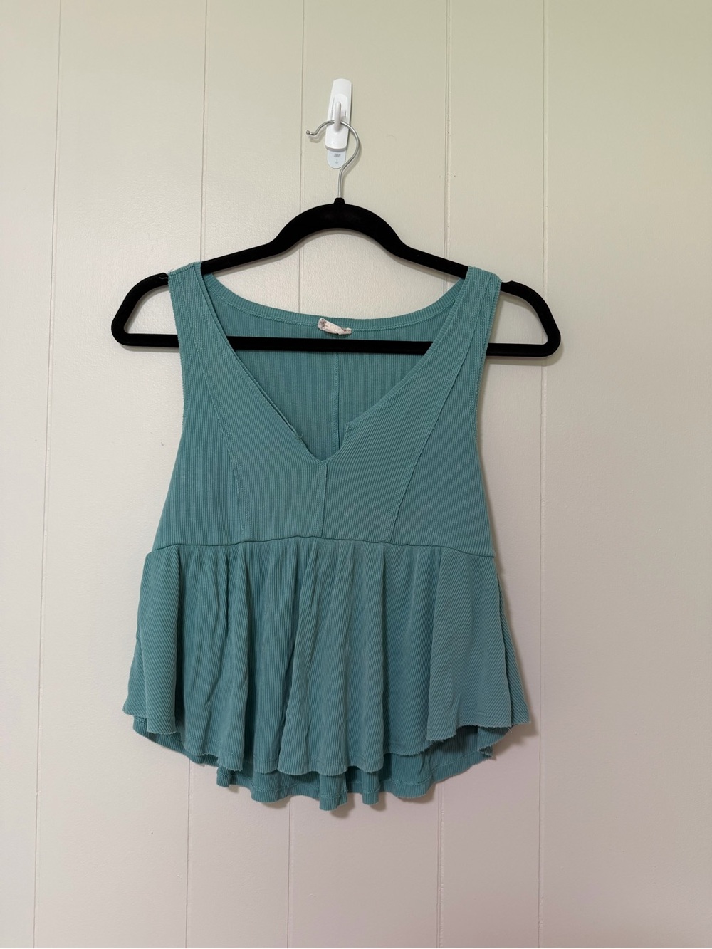 Hem & Thread Seafoam V-Neck Flared Tank
